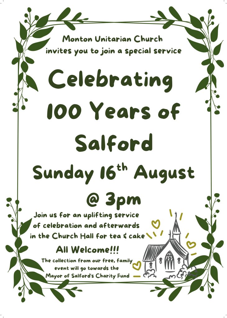 Green White Illustrated Church Event Poster